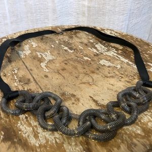 Ribbon & Chain Link Necklace